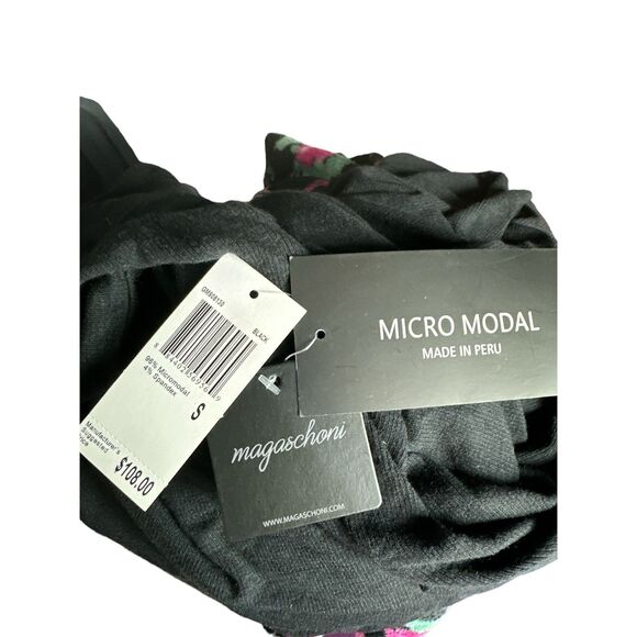 Magaschoni Black Long Sleeve Tunic Top Modal NWT Size Small - Picture 4 of 5